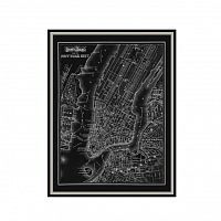 постер new york city черный в Белгороде