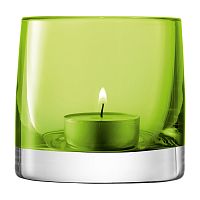 подсвечник стеклянный зеленый лайм для чайной свечи light colour, 8,5 см в Белгороде