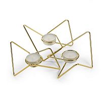набор подсвечников золотых металлических для чайных свечей tri-angular loop, 7 см, 3 штуки в Белгороде