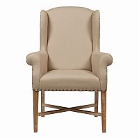 кресло мягкое с ушами french wing chair бежевое в Белгороде