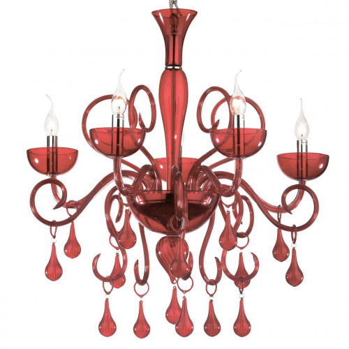 подвесная люстра ideal lux lilly sp5 rosso в Белгороде