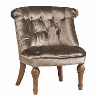 кресло sophie tufted slipper chair серо-коричневое в Белгороде