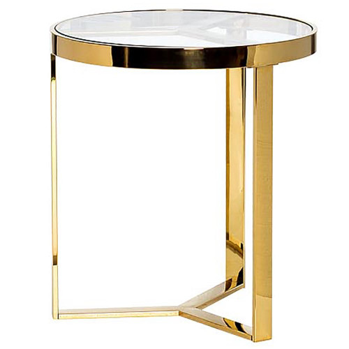 стол журнальный bridge gold 50*55см золотой в Белгороде