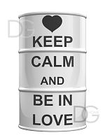 декоративная бочка keep calm and be in love m в Белгороде