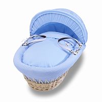 колыбель-переноска gift wicker moses basket натуральная, голубое белье в Белгороде