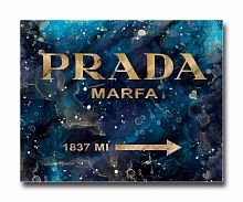 постер prada mafia на синем в золотом a4 в Белгороде