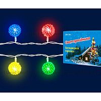 светодиодная гирлянда «шарики» 280см rgb (07921) uniel uld-s0280-020/dta rgb ip20 balls в Белгороде