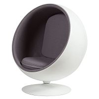 кресло eero ball chair серое в Белгороде