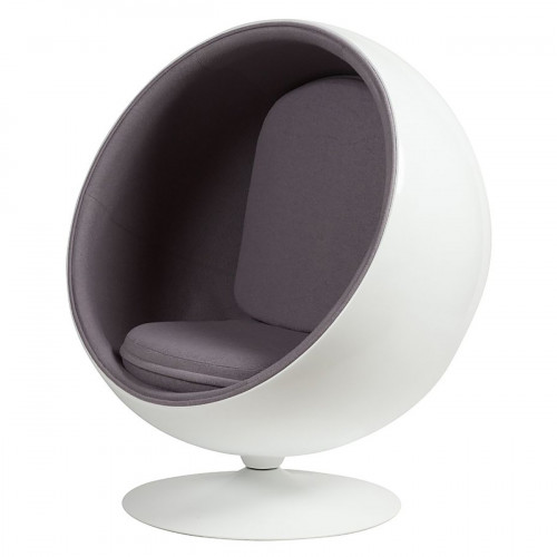 кресло eero ball chair серое в Белгороде