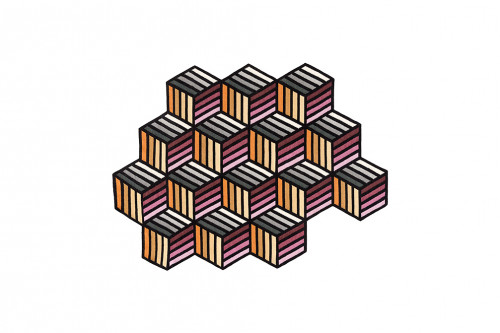 ковер parquet hexagon orange 305x188 от gan в Белгороде