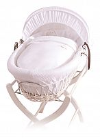 колыбель-переноска gift wicker moses basket белая, белое белье в Белгороде