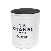 декоративная бочка- пуф chanel №5 white m в Белгороде