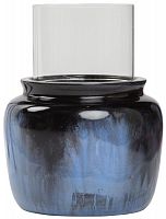 подсвечник синий со стеклом colors blue big, 32 см в Белгороде
