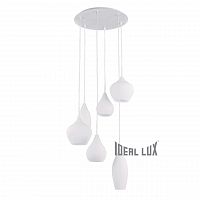 подвесная люстра ideal lux soft sp6 bianco в Белгороде