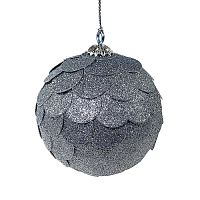 шар новогодний серебряный с блестящими чешуйками paper ball, 10 см в Белгороде