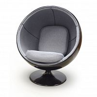 кресло ball chair черно-серое в Белгороде