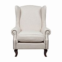 кресло collins wingback chair кремовая ткань в Белгороде