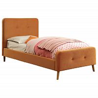 кровать button tufted flannelette orange 90х200 в Белгороде