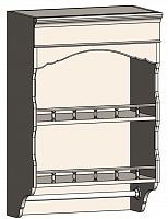 шкаф с полками и фигурным основанием навесной марсель молочно-белый в Белгороде