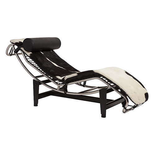 шезлонг chaise longue lc4 черно-белый в Белгороде