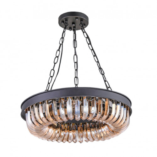 люстра terra black amber d50 черная, стекло янтарного цвета в Белгороде
