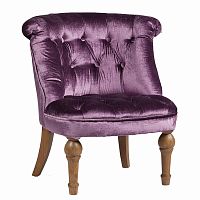 кресло sophie tufted slipper chair микровелюр фиолетовое в Белгороде