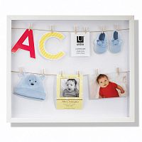панно с зажимами для 12 фотографий clothesline белое в Белгороде