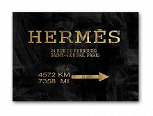 постер hermes без рамки, черный, а4 в Белгороде