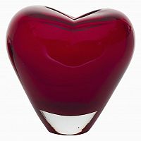 ваза стеклянная (красная) one heart 17*13.5*18 в Белгороде