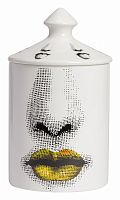 подсвечник белый с крышкой пьеро форназетти желтые губы bacio candle yellow, 33 см в Белгороде