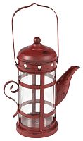 подсвечник-фонарь красный в виде чайника с ручкой old kettle, 27 см в Белгороде