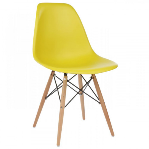 стул деревянный eames pc-015 yellow в Белгороде