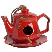 aромолампа для эфирных масел красная в виде чайника candelero red, 17 см в Белгороде