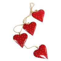 гирлянда новогодняя подвесная сердца красные red hearts, 65 см в Белгороде