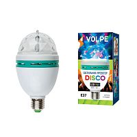 светодиодный светильник-проектор (09839) volpe disko uli-q301 03w/rgb/e27 white в Белгороде