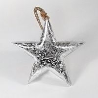 игрушка на елку звезда серебряная snow star, 15х15х2,5 см в Белгороде