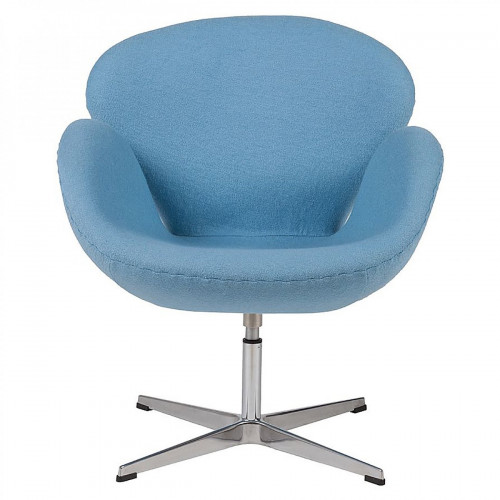 кресло swan chair шерсть голубое в Белгороде