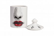 подсвечник белый с крышкой желтые губы пьеро форназетти bacio candle red, 33 см в Белгороде