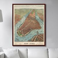 картина: antique map of new york city, 1879г. в Белгороде