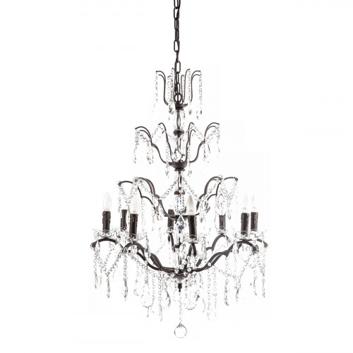 люстра maria theresa grande 8 lamps чёрная, прозрачная в Белгороде