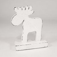 украшение новогоднее на подставке олень белый white reindeer, 15х11х5 см в Белгороде