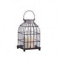 подсвечник-фонарь металлический клетка bird in cage ii, 22 см в Белгороде