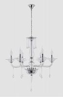 подвесная люстра crystal lux monica sp6 chrome/transparent в Белгороде