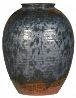 ваза керамическая объемная 32 см antiqued черная с рисунком в Белгороде
