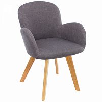 стул деревянный стул asia wooden legs / grey fabric в Белгороде