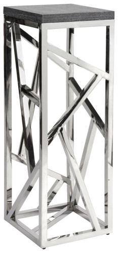 консоль geometric высокая 40x40x110 металл, серая столешница в Белгороде