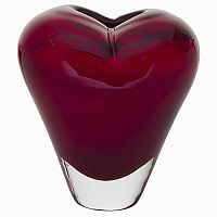 ваза стеклянная (красная) heart 12*9*13 в Белгороде
