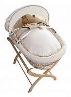 колыбель-переноска premium moses basket натуральная, кремовое белье в Белгороде