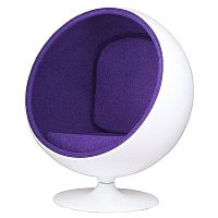 кресло eero ball chair бело-фиолетовое в Белгороде