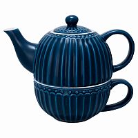 чайник с чашкой alice dark blue в Белгороде